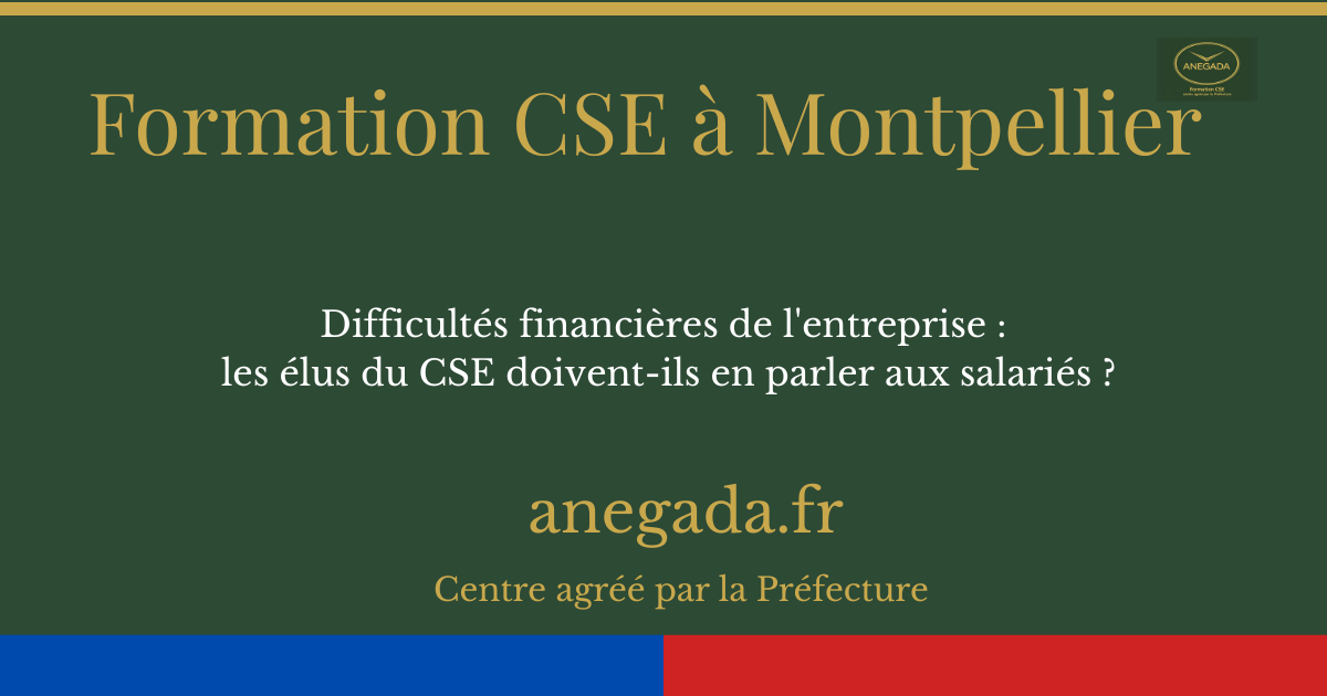 Difficultés financières de l'entreprise à Montpellier : les élus du CSE doivent-ils en parler aux salariés ?