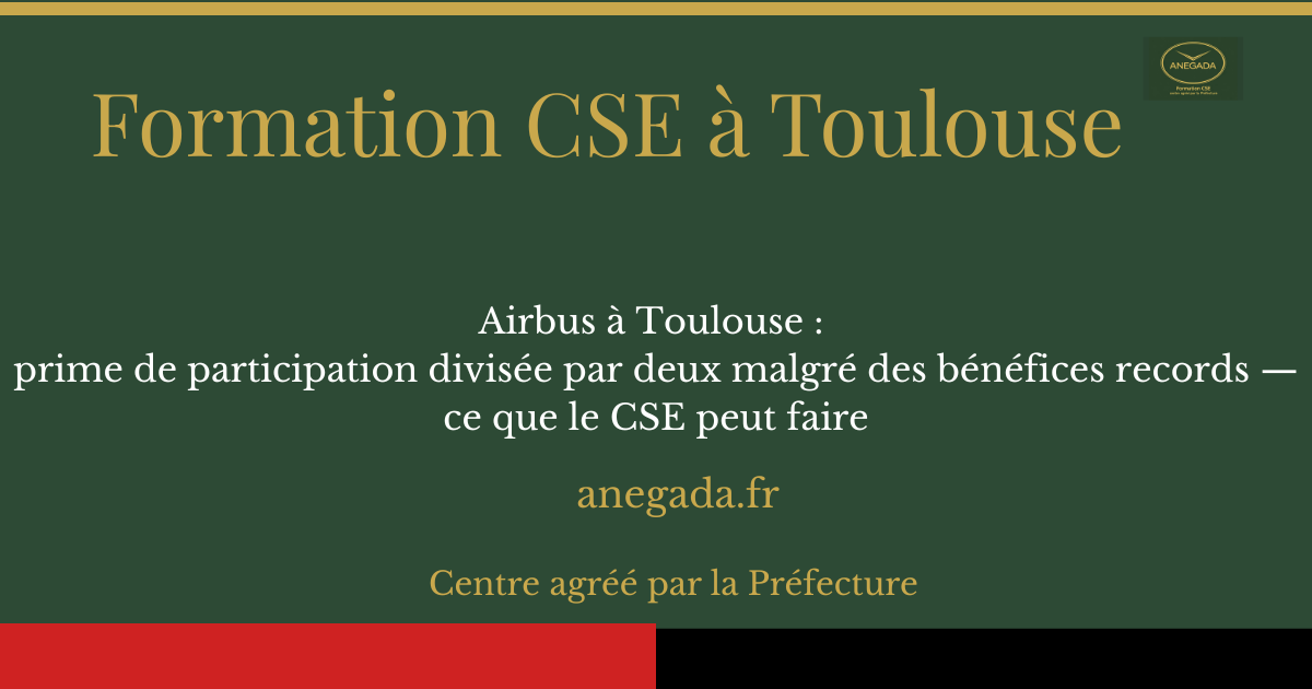 François Deplanque — Airbus à Toulouse : prime de participation divisée par deux malgré des bénéfices records — ce que le CSE peut faire