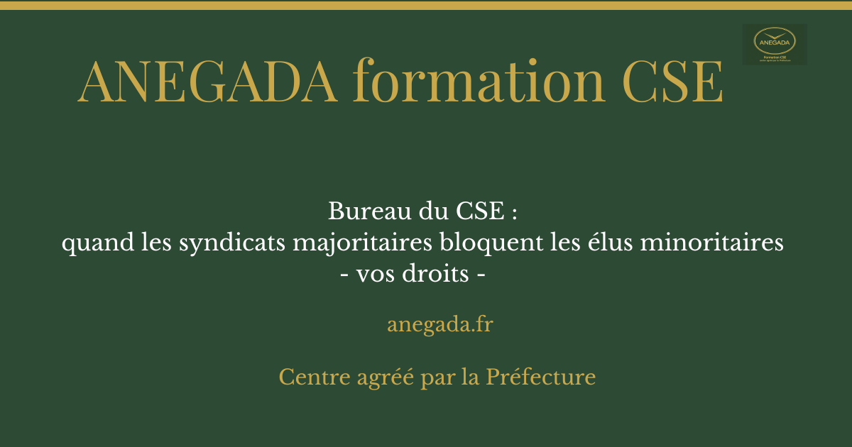 François Deplanque — Bureau du CSE : quand les syndicats majoritaires bloquent les élus minoritaires — vos droits