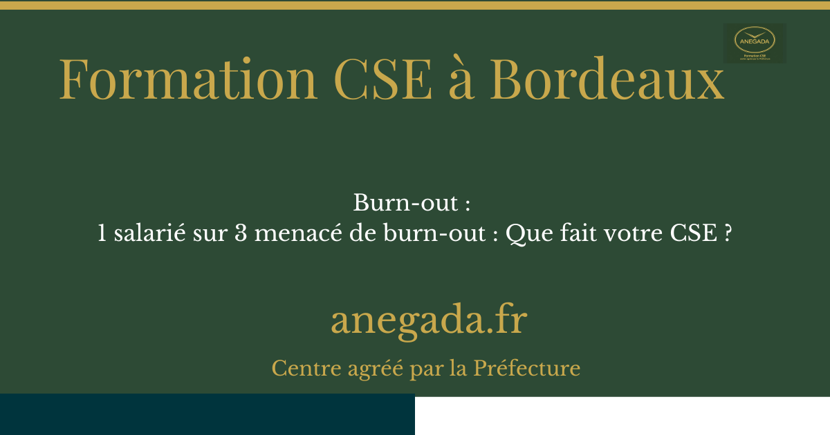Burn-out à Bordeaux :  1 salarié sur 3 menacé de burn-out :  Que fait votre CSE ?