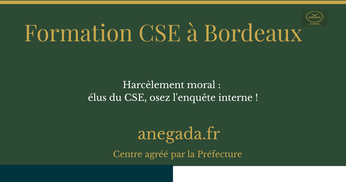 Harcèlement moral à Bordeaux : élus du CSE, osez l'enquête interne !