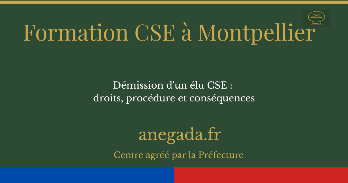 Démission d'un élu CSE à Montpellier : droits, procédure et conséquences