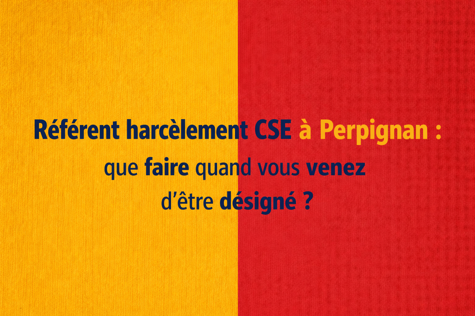 Référent harcèlement CSE à Perpignan : que faire quand vous venez d'être désigné ?